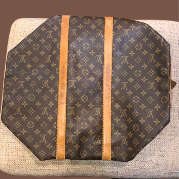 LOUIS VUITTON KeepAll LV 50 Boston Weekend Shoulder Bag Crossbody Tote Authentic - Picture 4 of 16